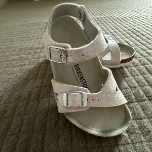 Birkenstock Kids Sandals in Sparkling White